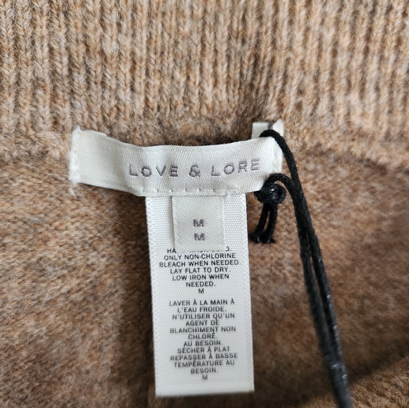 Love & Lore Size Medium Brown Cozy Knit Wide Leg Pants - Picture 3 of 9